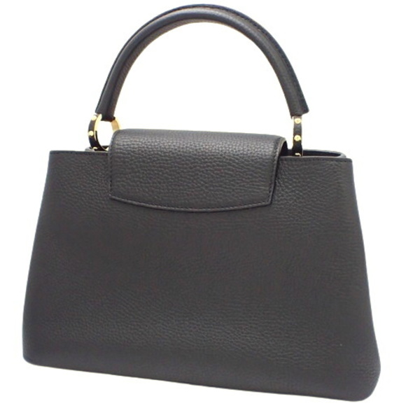 Louis Vuitton Capucines Mm Leather Handbag Black - Picture 2 of 7